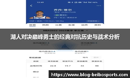 湖人对决巅峰勇士的经典对抗历史与战术分析